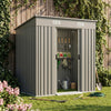 4x6 FT Garden Shed Glitter Storage Shed Waterproof with Foundation Kit and Vents