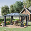 3.6 x 4m Aluminium Hardtop Gazebo Canopy w/ Polycarbonate Top