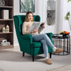Wingback Chair, Modern Accent Chair for Living Room Bedroom, Green