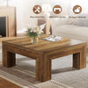 39.4-Inch Square Coffee Table for Living Room, Farmhouse Center Cocktail Table