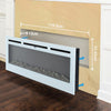 LED Fireplace Media Wall Fire Wall Mounted / Standing Electric Heater 40-100in