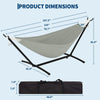 2-Person Outdoor Hammock w/ Stand,450 Lbs,Portable Hammock w/Carry Bag,11 Colors