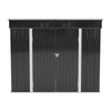 8 x 6ft Garden Shed with Foundation Kit, Double Door Outdoor Metal Storage Shed