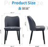 2-Piece Dining Chairs w/ Linen or Velvet Padded Seats, Wood Legs+High Back