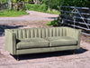 SWYFT MODEL X02 3 SEATER SOFA VINE GREEN WITH STYLISH COPPER FEET