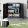 Metal Storage Cabinet with 2 Lockable Doors-Black