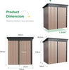 Metal Garden Shed with Lockable Door,Waterproof Outdoor Storage Box for Backyard