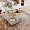 Coffee table, Side Table with Concrete Effects Modern Living Room Furniture Grey