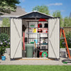 Garden Shed 5X2.6FT Metal Apex Roof Free Foundation Storage House Anthracite