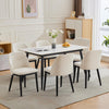 2-Pack Ergonomic Upholstered Dining Chair, Modern Wood Frame, 250 lb Load
