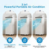 7000 BTU Portable Air Conditioner 3-in-1 Cooling Fan Dehumidifier Remote - White