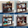 2 Shelf Bookcase Small Open Storage Cabinet with Adjustable Shelf, Freestanding