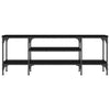 TV Cabinet Black 121x35x45 Engineered Wood& W5P9