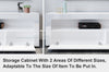 TV Stand Modern White High Gloss Doors Entertainment Unit Cabinet With LED Light