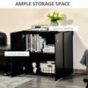 Storage Cabinet w/ Shelves and Door Wooden Sideboard Freestanding Cupboard