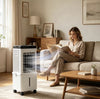 Portable Air Cooler, 15L Evaporative Air Cooler with 2 Ice Packs, Remote Control