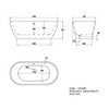 Freestanding Double Ended Bath - Lisbon - 1400mm 1545mm 1645mm & 1800mm Sizes