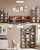 Rustic Tallboy Bookcase 6-Tier Bookshelf Tall Storage Shelving Unit Display Rack