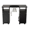 Rolling Table Nail Workstation Drawer Vacuum Marbling Texture Cabinet