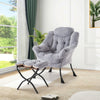 Lazy Chair with Footstool Relax Lounge Chair Accent Armchair Sofa Chair 3 Colors