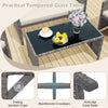 Outdoor Wicker Furniture with Loveseat & Table