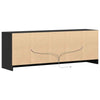 TV Cabinet with Black 139.5x34x50 Engineered Wood H6J1