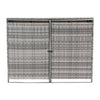 Double Wheelie Bin Store Poly Rattan Garden Outdoor Garbage Storage Shed Dustbin