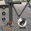 Single Folding Security Gate 85x85" Door 360° Rolling Barricade Gate Padlock🔥