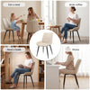 2PCS Faux Leather Dining Chairs Upholstered seat with Metal Legs Kitchen Vojsnjm