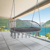 Hanging Hammock Swing Chair Cotton Rope Porch Swing for Indoor Outdoor Patio