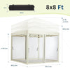 3 x 3m Pop-Up Gazebo Tent with 4 Side Mosquito Netting Height Adjustable Canopy