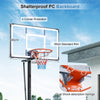 5.6-10 Ft Adjustable Basketball Goal System w/ 44 Inch Shatterproof Backboard