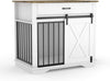 Dog Crate Furniture 2-in-1 Dog Cage Storage Side Table with Drawer for S/M Dogs