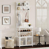 185cm Modern Hall Tree with 7 Hooks, 5-Tier Coat Rack & Shoe Storage Organizer