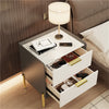 White Grey Chest of Drawers Storage Cabinet Bedside Table Rectangular Nightstand