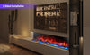 NEW 2025 3D 3 Sided No Border Glass UHD Media Wall Electric Fire 50 60 71 80 "
