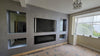 NEW 2025 Media Wall 60" Black UHD LED Glass - Wall mounted Insert Electric Fire