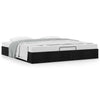 Ottoman Bed Frame without Mattress Black Super King Fabric