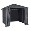 Azuma 3x3m Grey Gazebo Waterproof Garden Party Tent w/ Sides SALE