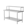 Stainless Steel Kitchen Commercial Prep Table Overshelf Catering Worktop Bench