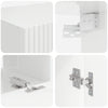 TV Cabinet Set 5 pcs High Gloss White Engineered Wood