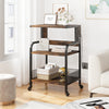 3 Tier Printer Stand,Printer Cart w/Storage Baskets Rolling Printer Table Office