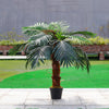 100cm Large Faux Palm Tree Fake Artificial Green Plants Realistic Tree Garden UK