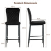 Set of 2/4/6 Bar Stools Velvet Breakfast Bar Chairs Kitchen Office Restaurant
