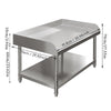 Stainless Steel Food Prep Table Commercial Kitchen Storage Work Top Edges Shelf