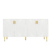 MODERN SIDEBOARD STORAGE CABINET WITH ADJUSTABLE SHELVES FOR LIVING ROOM WHITE
