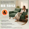 2 Seater Sofa, Modern Loveseat with Spring Cushions, Wide Seat, Green