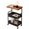 3 Tier Storage Trolley on Wheels Rolling Kitchen Trolleys Metal Utility Cart