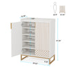 5-Tier Entryway Shoe Cabinet Shoe Storage Organizer Shoe Rack Shelf with Doors