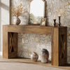 63-Inch Console Table with 2 Drawers Farmhouse Narrow Entryway Table for Hallway